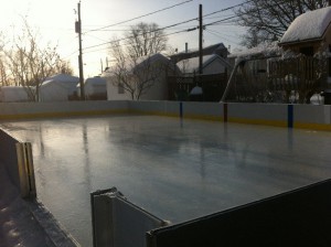 Garage Door Ice Rink