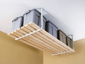 Wooden overhead storage system