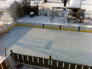 Garage Door Ice Rink