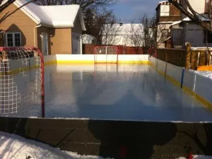 Garage Door Ice Rink