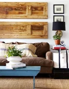 Creative project with old garage doors